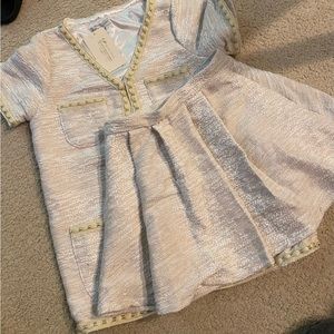 Tweed set beige color